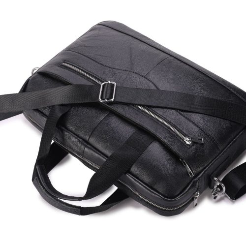 Cặp da nam đựng laptop hàng chính hãng Navy CVD029 – Đen