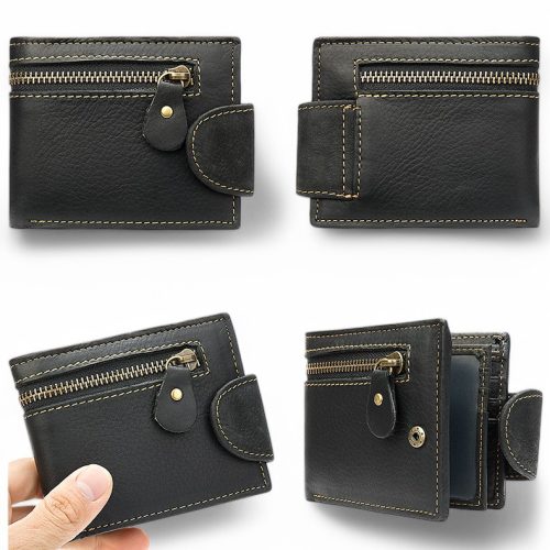 Bóp da bò thật cao cấp Navy CVD011 -Đen