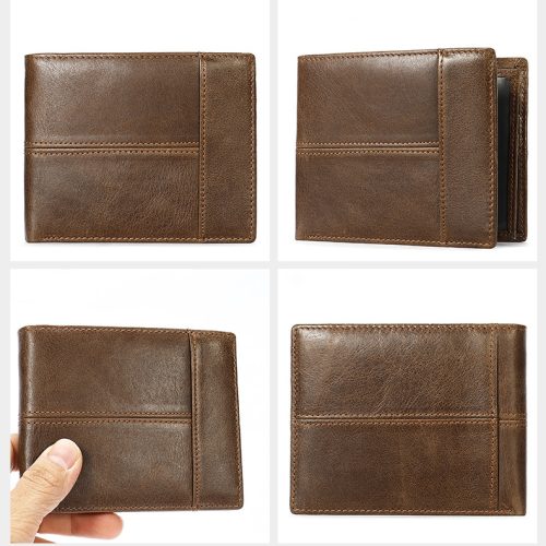Ví da bò thời trang đa năng Navy CVD008 -8064 đỏ nâu