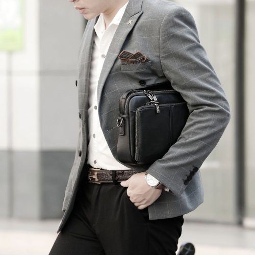 Túi xách da công sở Navy CVD044 – Màu đen