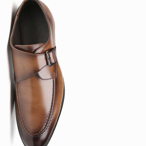 Giày tây Oxford, cao su gót cao 3-4cm Navy GTD022-Đen