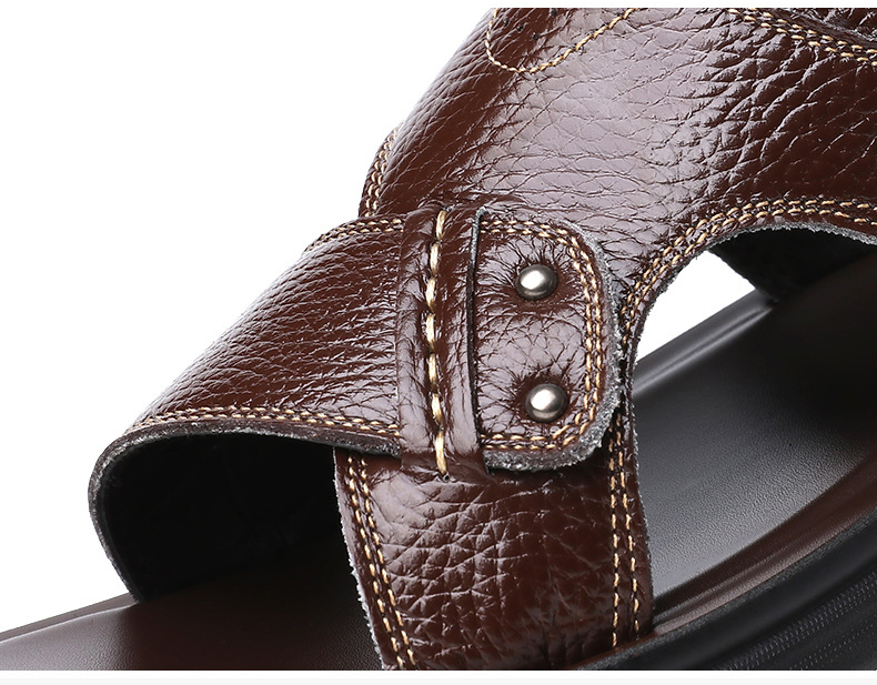 Giày sandal da bò thật