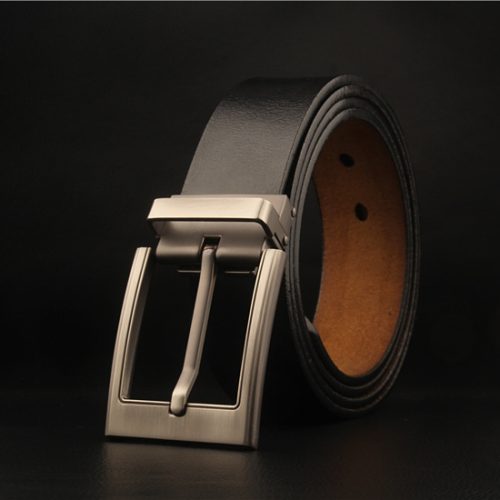 Thắt lưng da bò thật Navy DND016-Số 4 Đen