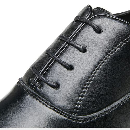 Giày da cao cấp, cao su gót cao 3-4cm Navy GTD019-Hạt cườm hở màu đen (phiên bản bình thường)