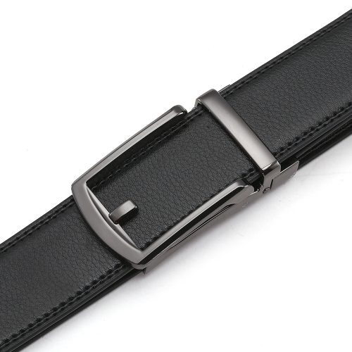 Dây nịt da bò nam Navy DND010-067 Khóa Vàng Đen