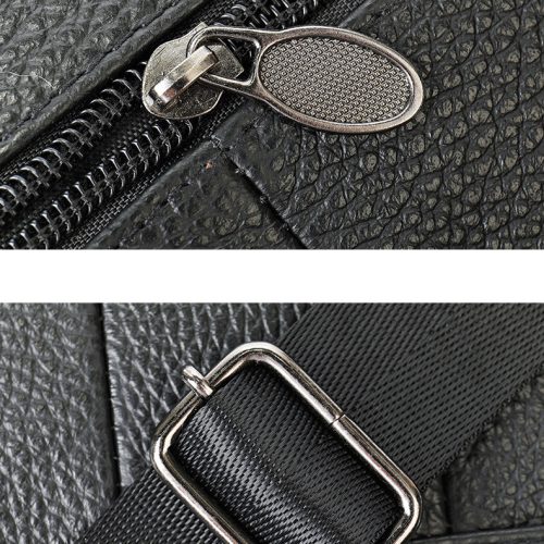 Túi xách da bò công sở, đeo chéo da thật Navy CVD007 – 6108 Đen