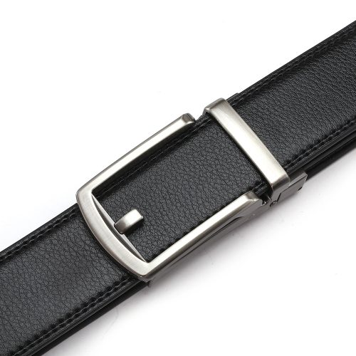 Dây nịt da bò nam Navy DND010-067 Khóa Vàng Đen