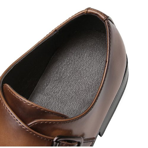 Giày tây Oxford, cao su gót cao 3-4cm Navy GTD022-Đen