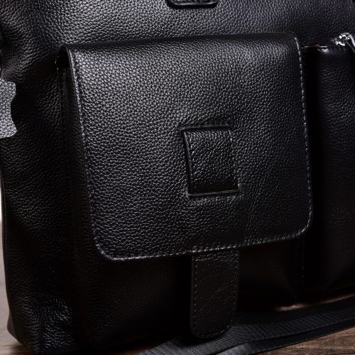 Cặp laptop da bò nam công sở da bò Navy CVD042 – Đen