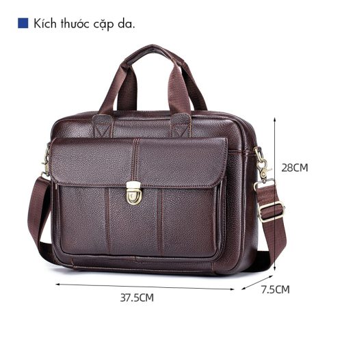 Cặp Da Thật nam Cao Cấp CVD068 Nâu