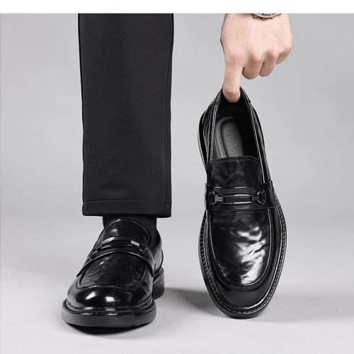 Giày Loafer Nam Da Bò Thật GTD065 Nâu