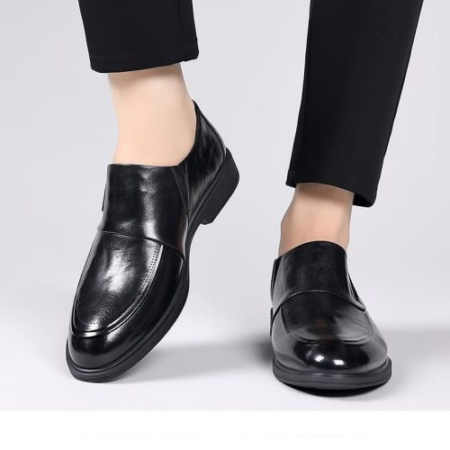 Giày Lười Da Nam Da Bò Thật GTD059 Nâu