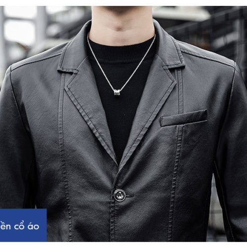 Áo Da Nam Đẹp – 100% Da Cừu Thật Cao Cấp & Sang Trọng BS3426AKD60 Đen Có Lót Lông